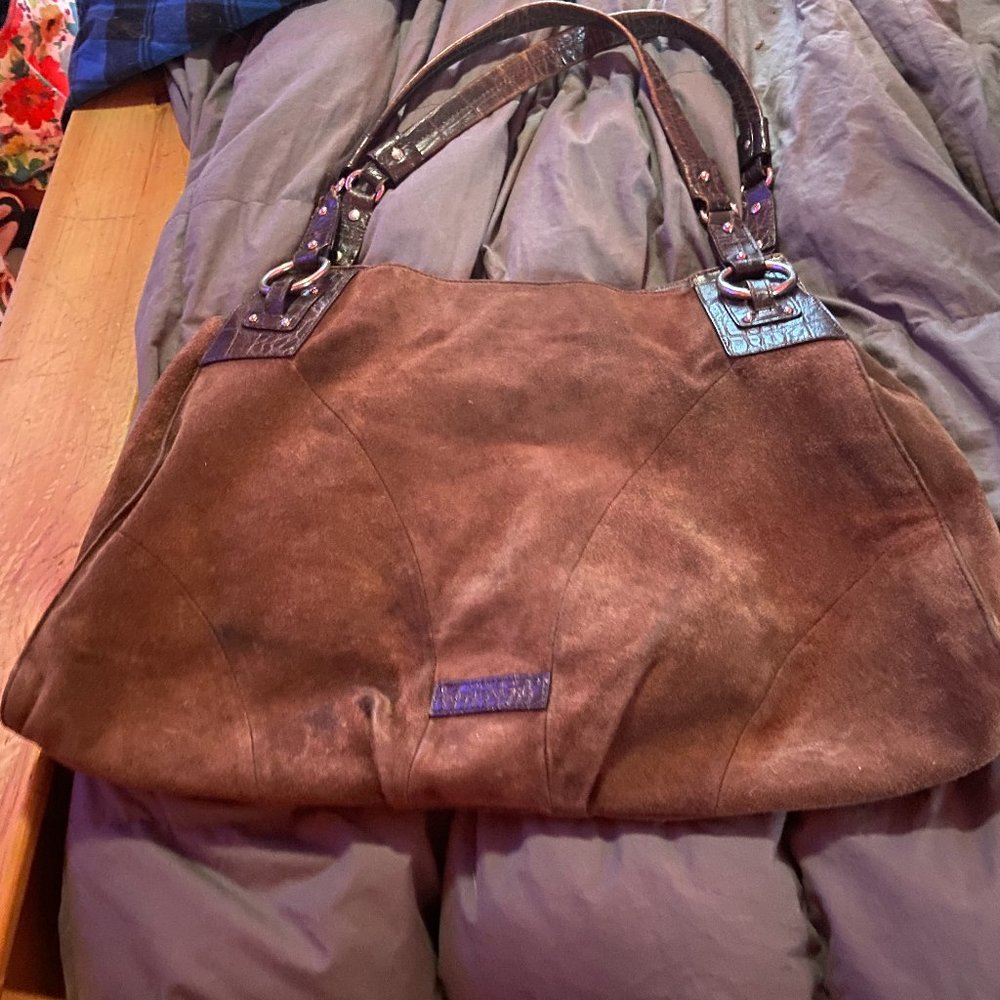 BCBG Max Mara 100% suede tote bag